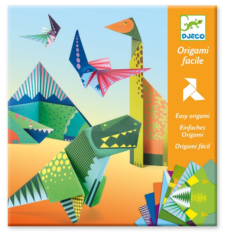 Best Origami Dinosaur Kit for Kids - Creative DIY Paper Craft Set by Djeco - Fun Educational Activity for Birthday Parties & Classroom Projects