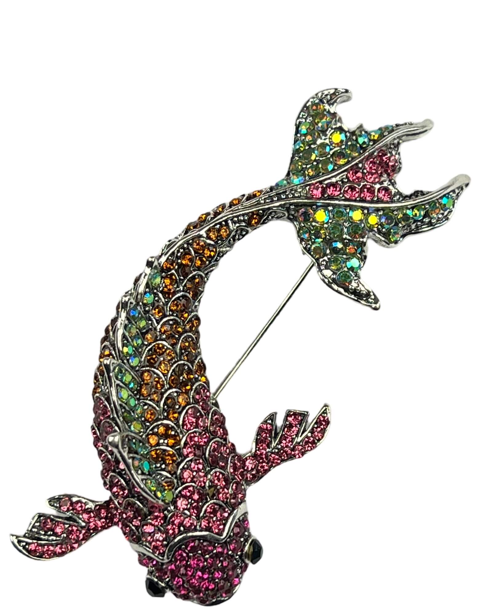 DÉCLIC Koi Fish Lapel Pin - Elegant Pink Enamel Brooch for Women & Men | Perfect for Suits, Blazers, Jackets, Gifts & Collectibles