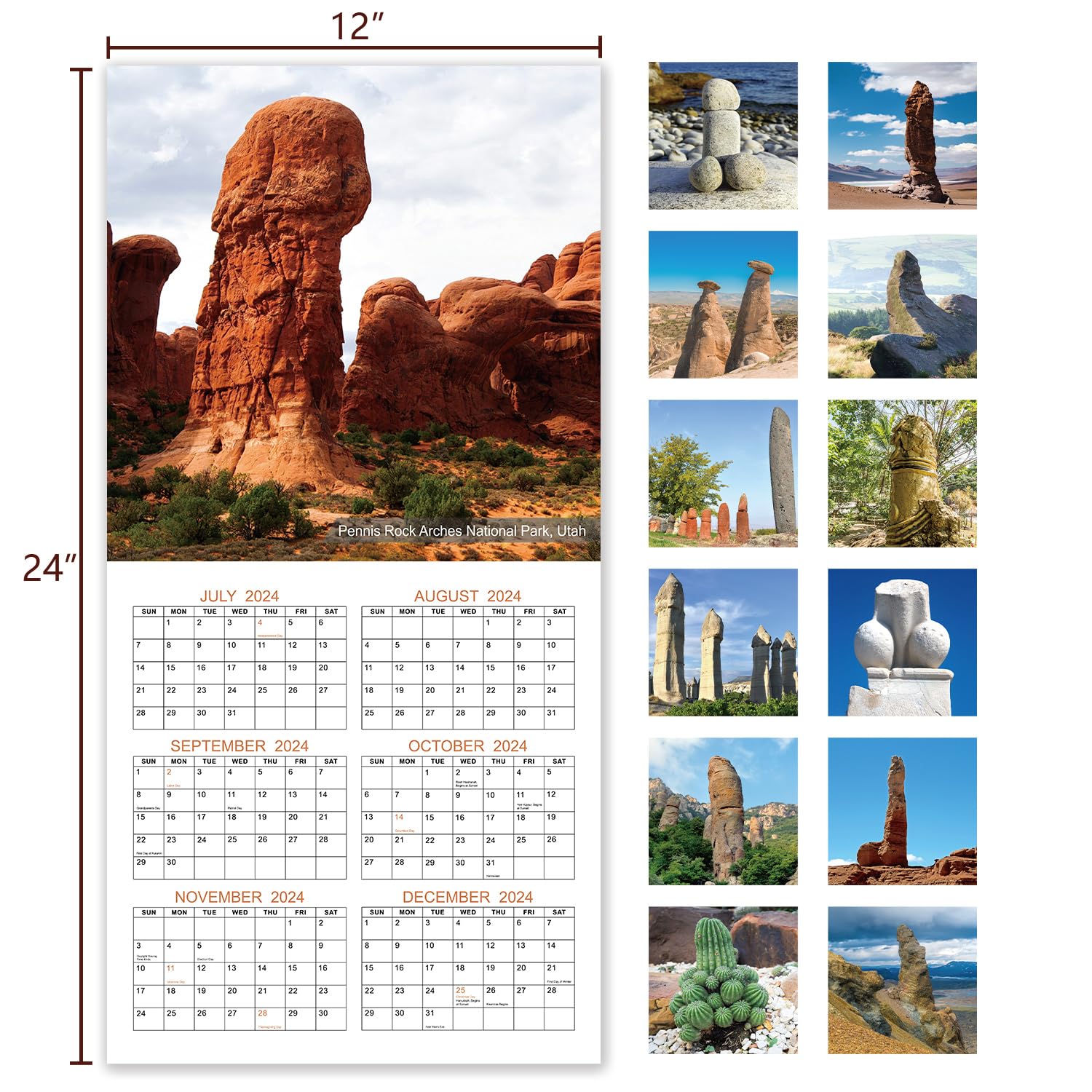 Funny 2025 Wall Calendar with Thick Paper - 12