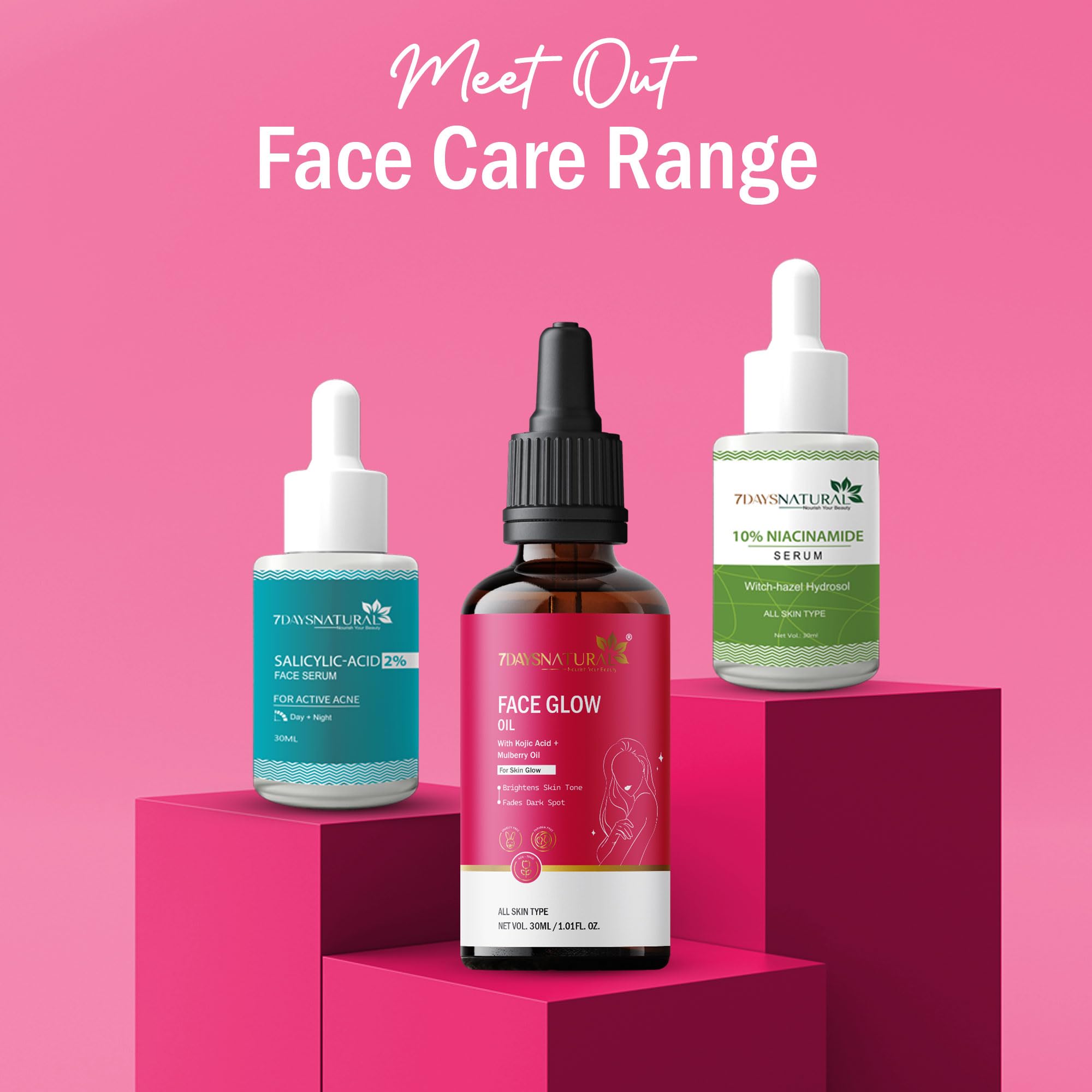 7 Days Face Glow Skin Brightening Face Oil - 30ml Vitamin C Serum for Glowing, Dull & Damaged Skin Repair | Hydrating Facial Treatment for Day & Night Use | Perfect for Dry Skin & Anti-Aging Care