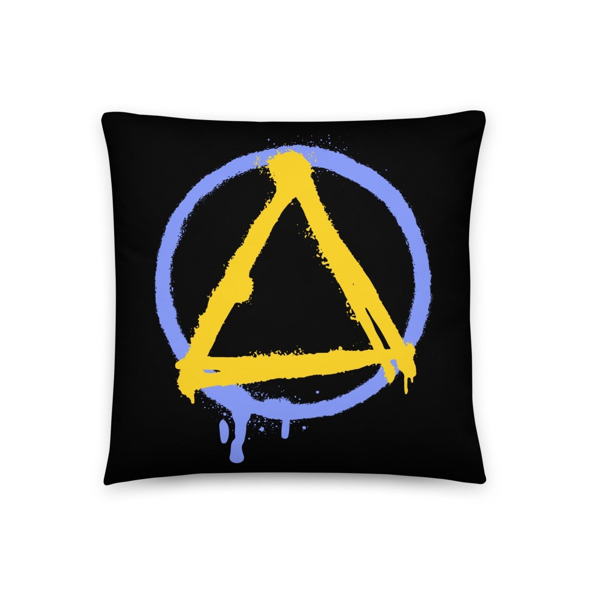 Graffiti Sobriety Symbol 'Nope' Throw Pillow - Motivational Decor for Recovery Rooms, AA Meetings & Sober Living Spaces