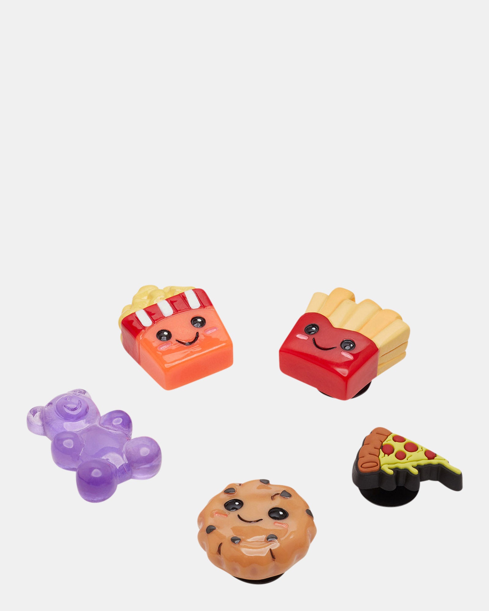 5-Pack Snack Food Jibbitz Charms for Crocs - Fun Shoe Accessories for Kids & Adults - Perfect for School, Parties & Everyday Wear