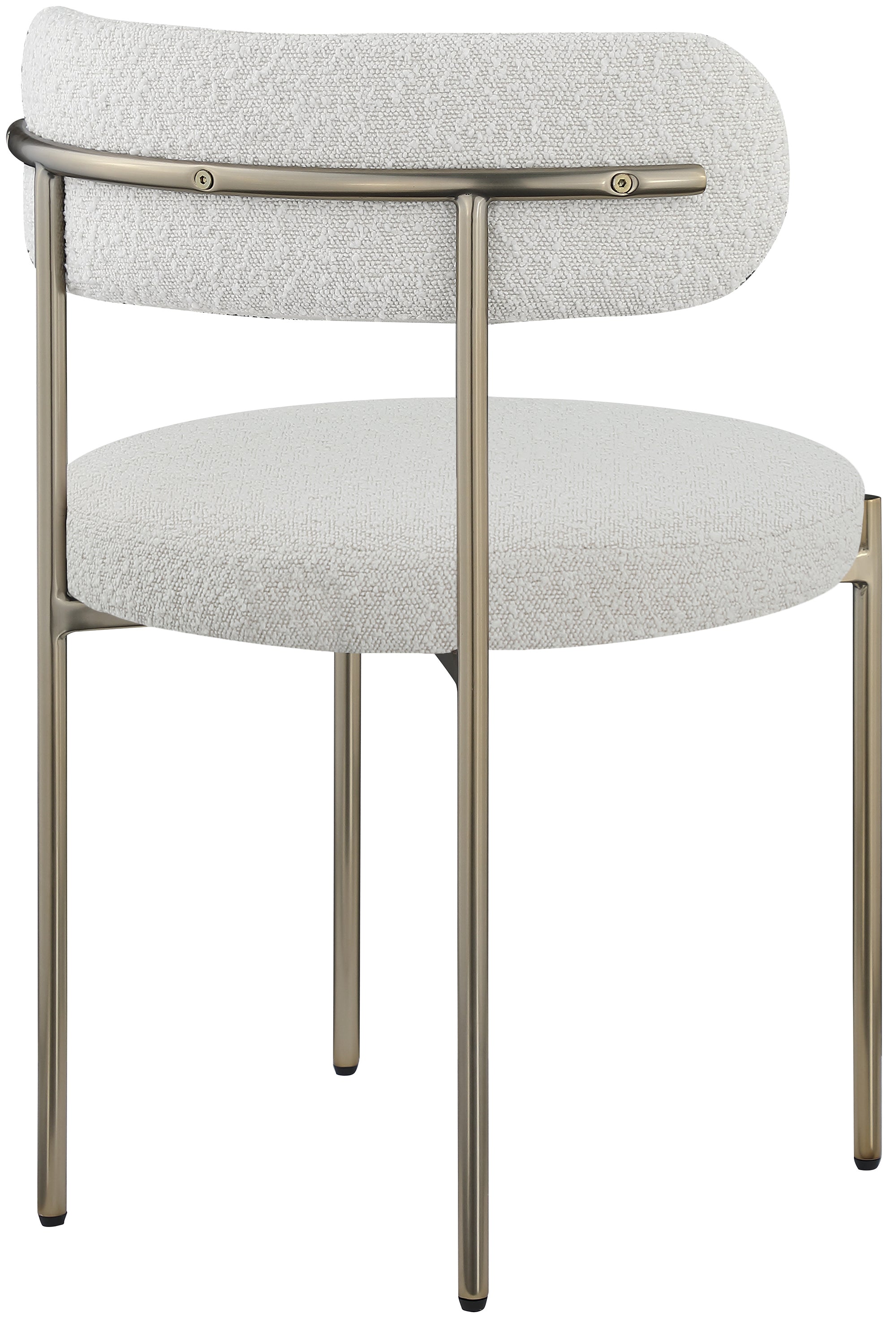 Luxury Boucle Fabric Dining Chair - Modern Upholstered Accent Chair for Kitchen, Dining Room & Office - Soft & Comfortable Mid Century Design - Perfect for Home Decor & Entertaining