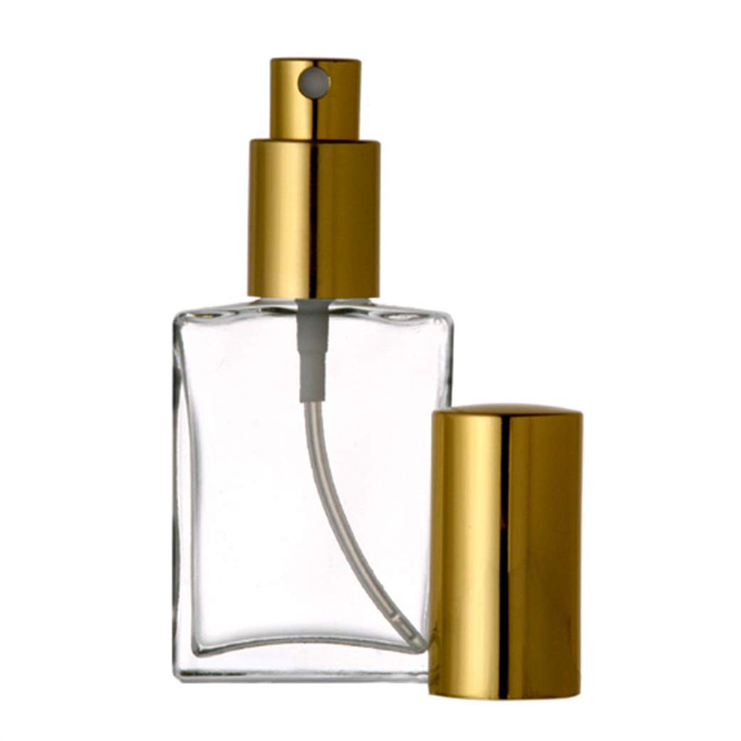 Fine Mist Glass Spray Bottle for Essential Oils, Perfume & Cologne - 2oz Gold Atomizer (144-Pack Wholesale) | Perfect for Aromatherapy, DIY Beauty & Travel Refills