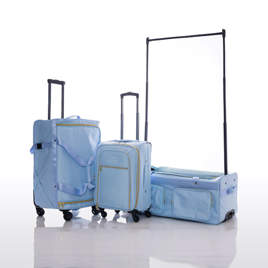 Rac n Roll Medium Sky Blue Backpack with Built-in Storage - Perfect for School, Travel, and Outdoor Adventures