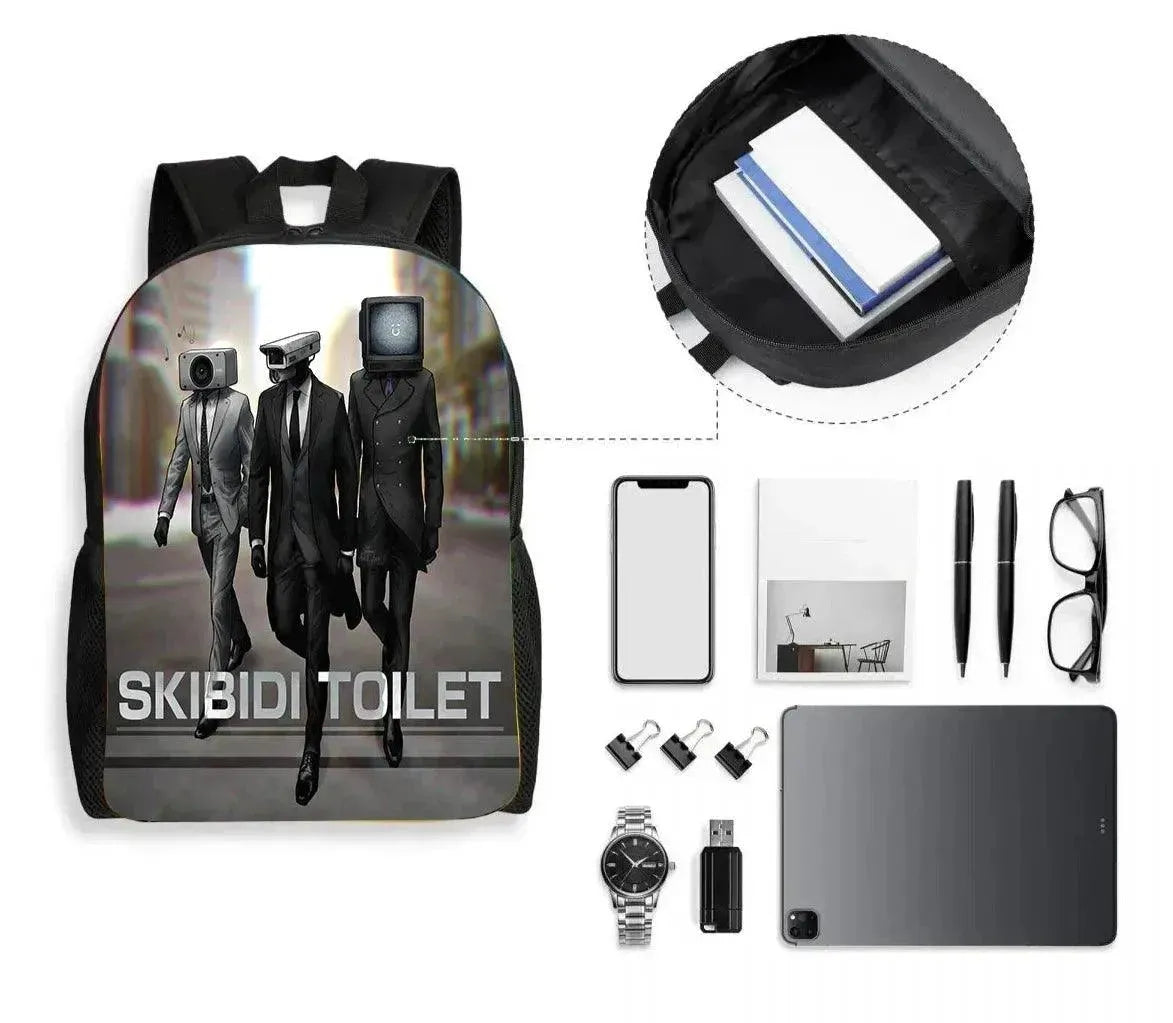 Custom Skibidi Backpack Set for School, Travel & Outdoor Adventures - Durable & Stylish Kids & Teens Backpack