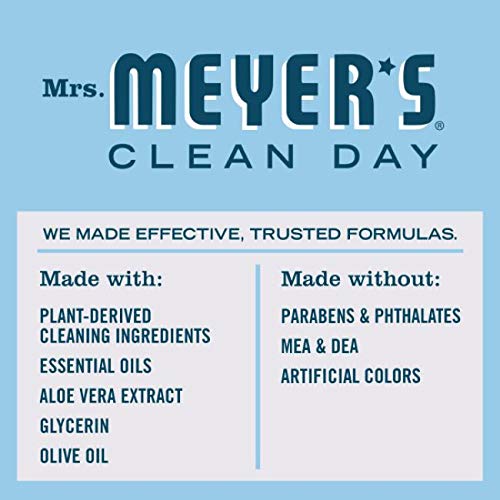 Mrs. Meyer's Clean Day Hand Soap with Essential Oils | Biodegradable, Rain Water Scent | 12.5 fl oz (Pack of 6) | Gentle for Daily Hand Washing, Kitchen & Bathroom Use