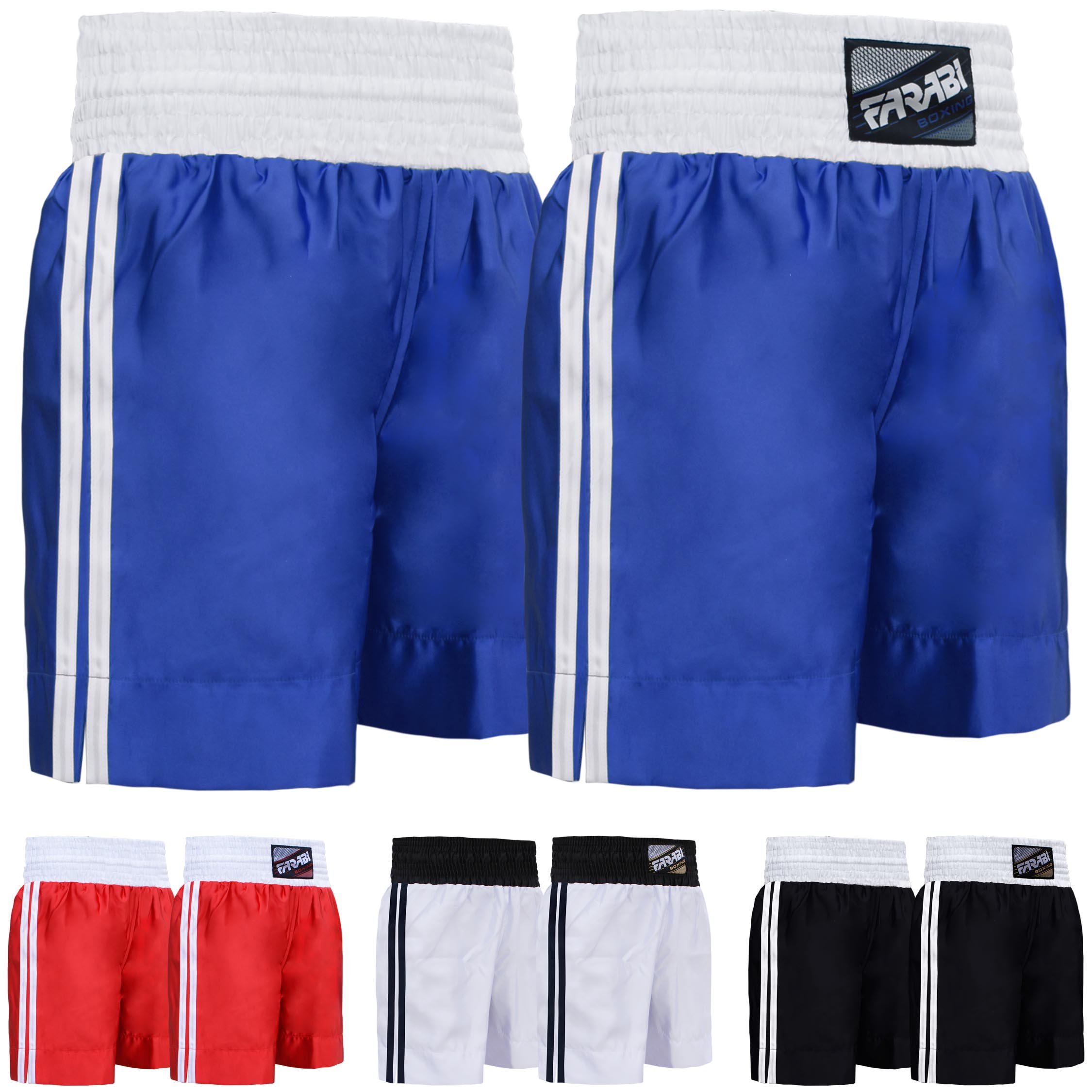 Farabi Sports Boxing Shorts for Men & Women - Breathable Training Punching & Sparring Shorts for Kickboxing, MMA, Fitness Gym Workouts - Ideal for Boxing Training, Muay Thai, and Martial Arts Practice