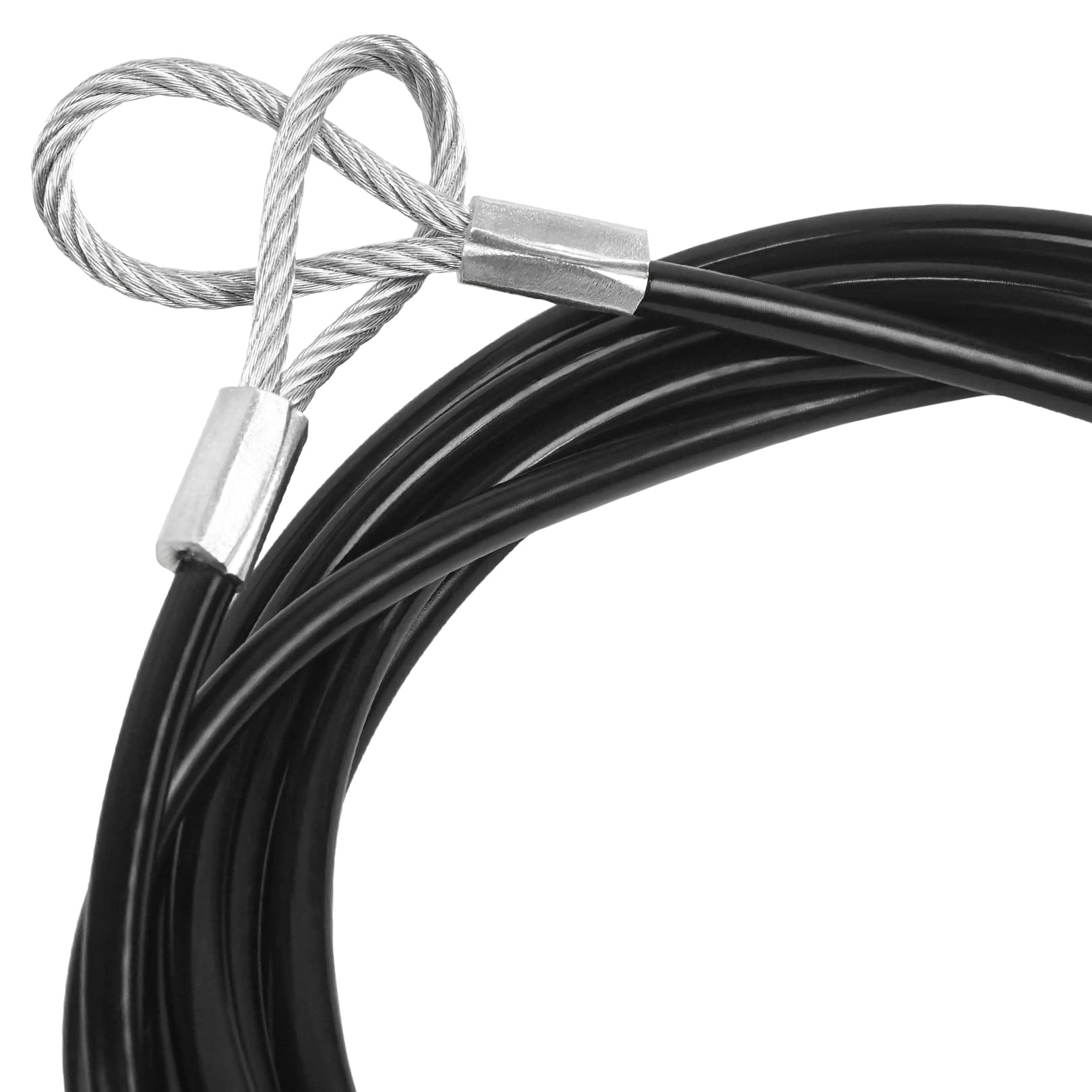 Aoneky 5/32'' Double Loop Steel Cable (10 ft) - Heavy Duty Security Wire for Bikes, Gates, Fences & Outdoor Use