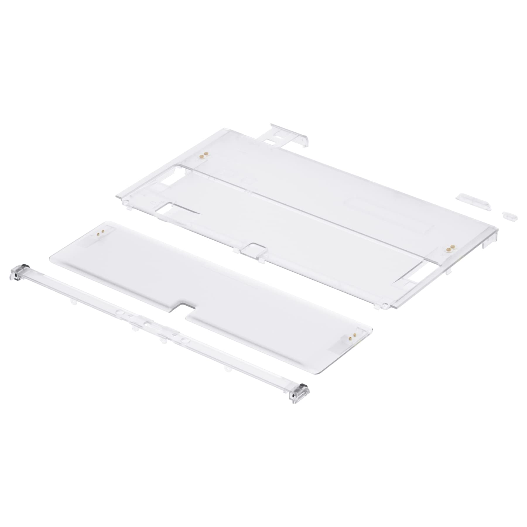 eXtremeRate Transparent Back Cover Shell Replacement & Kickstand for Nintendo Switch OLED Console - Compatible with NS Switch OLED (Console & Joycon Not Included) - Durable Protection for Gaming, Travel, and Everyday Use
