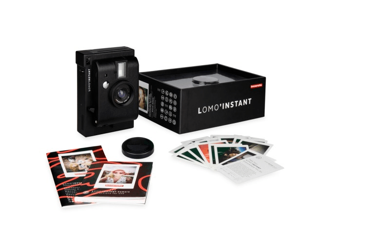 Lomography Lomo Instant Camera (Black) - Vintage Style Instant Film Camera with Built-in Flash - Perfect for Travel, Parties & Creative Photography