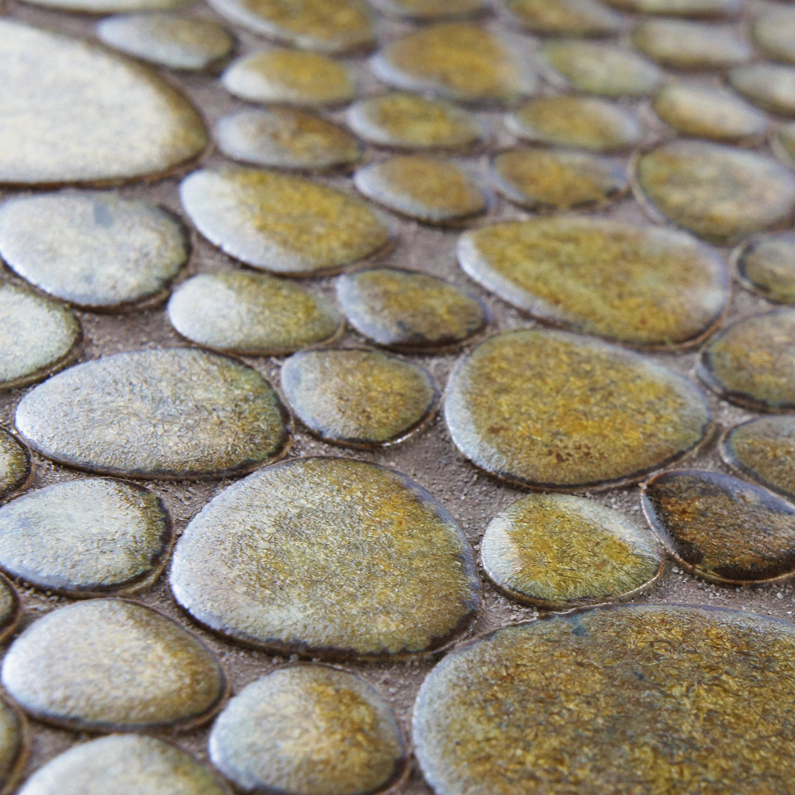 Merola Tile Pebble Brownstone 10-3/4