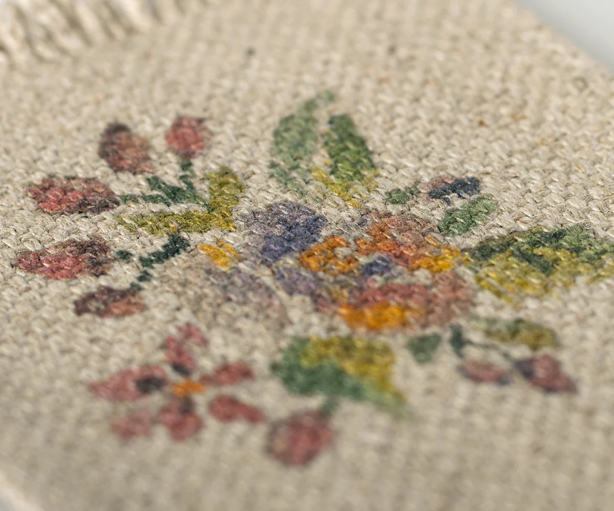 Floral Small Area Rug for Living Room, Bedroom & Nursery - Soft Non-Slip Washable Indoor Carpet