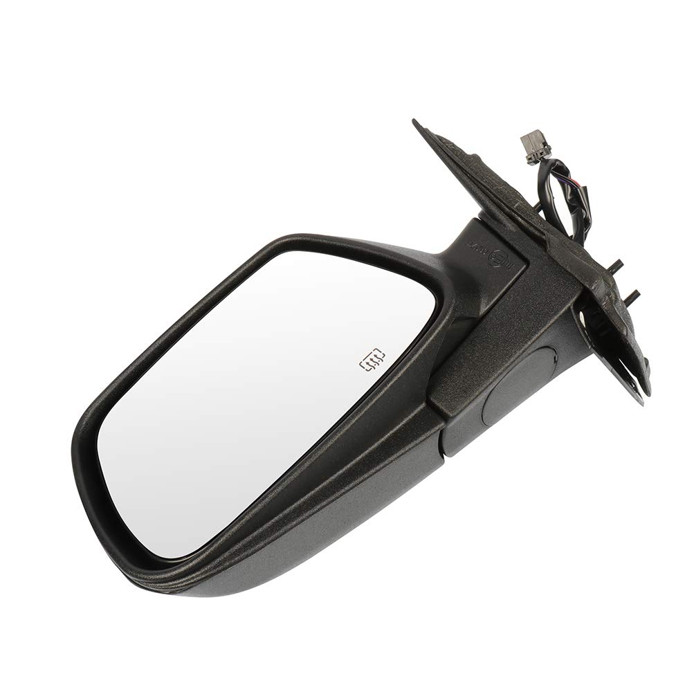 FINDAUTO Power Heated Manual Folding Driver Side Mirror Replacement for 2005-2010 Jeep Grand Cherokee - Black ABS Exterior Door Mirror (Part# CH1320246) | Defrost Function for Winter Driving & Enhanced Visibility in Rainy Conditions