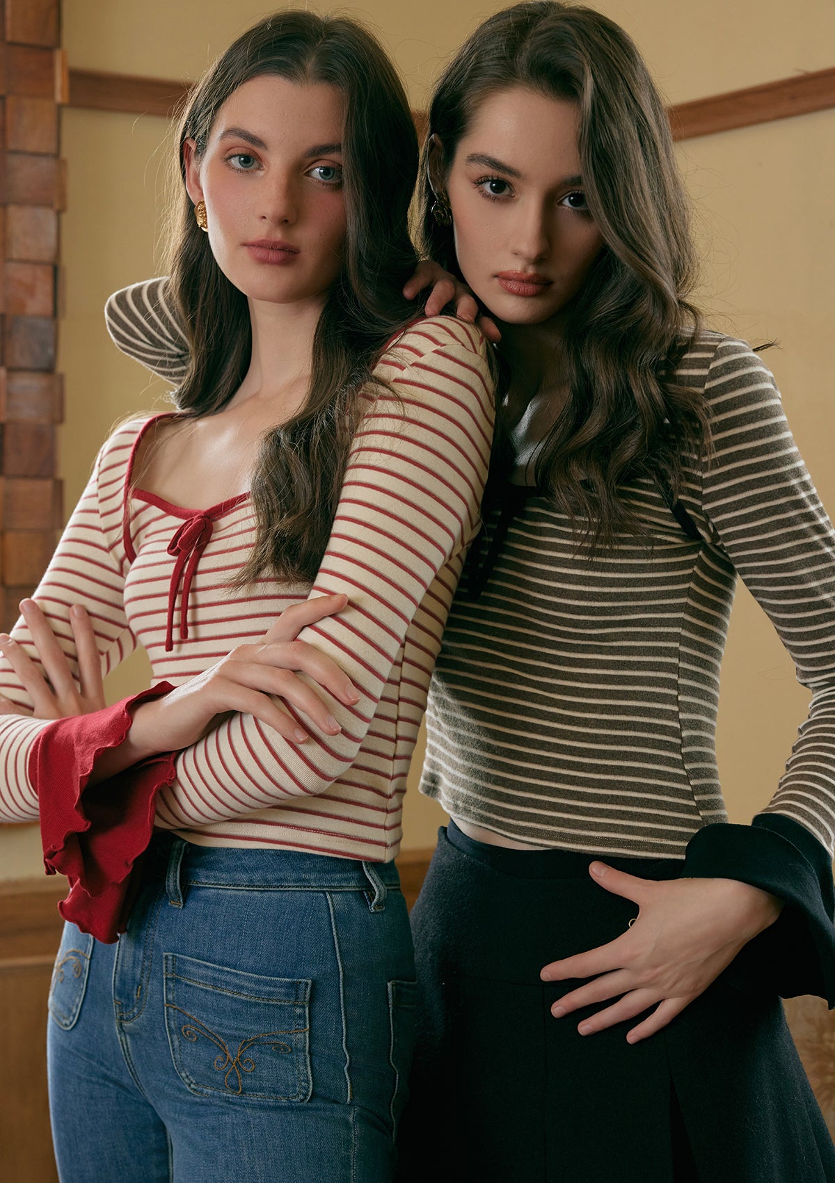 New York Girl Striped Underlay - Fashionable & Comfortable Layering Piece for Women - Perfect for Casual Wear, Layering, and Everyday Outfits