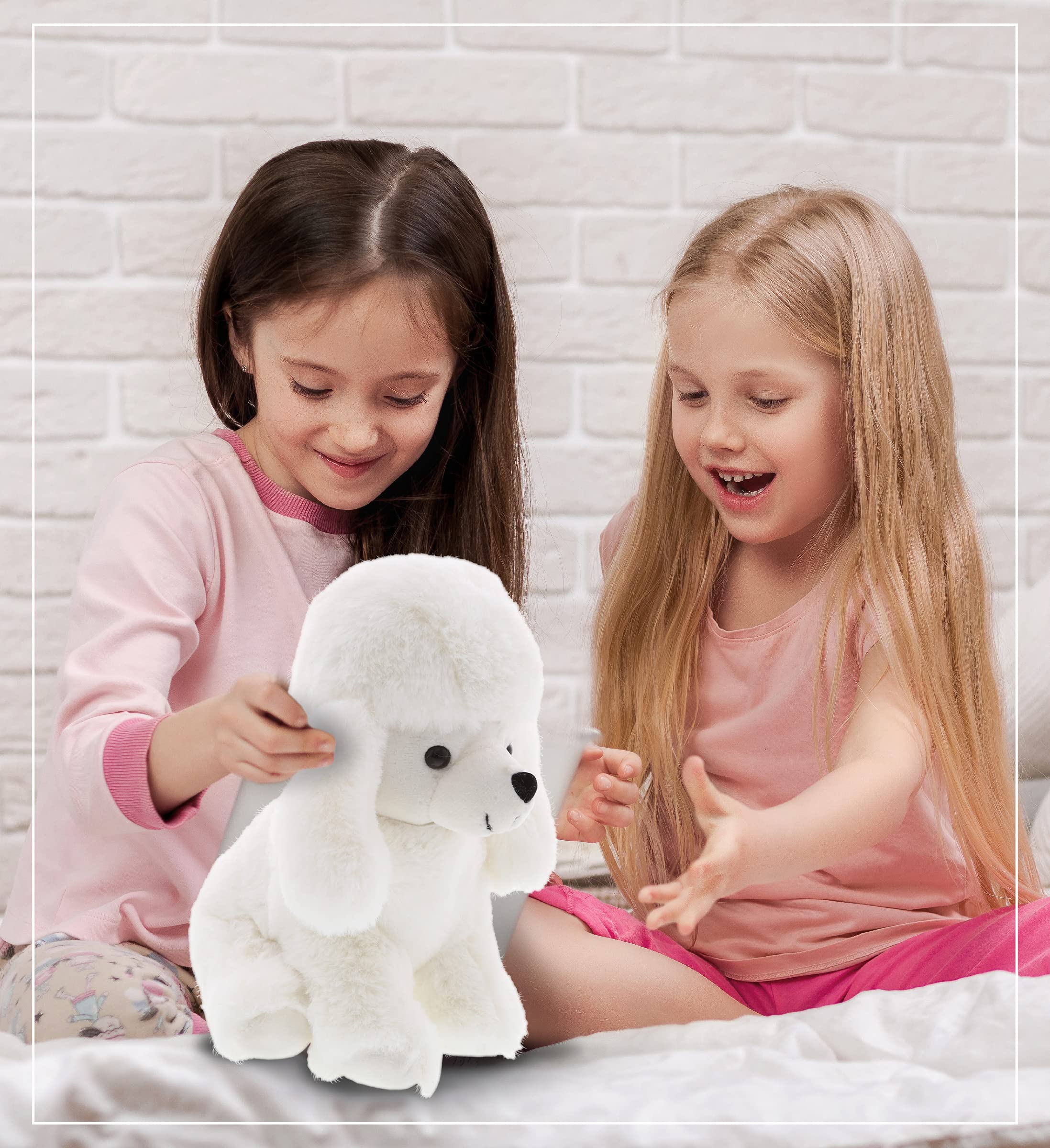 DolliBu Plush Poodle Dog Stuffed Animal - Super Soft Huggable Toy for Kids & Adults, 8.25