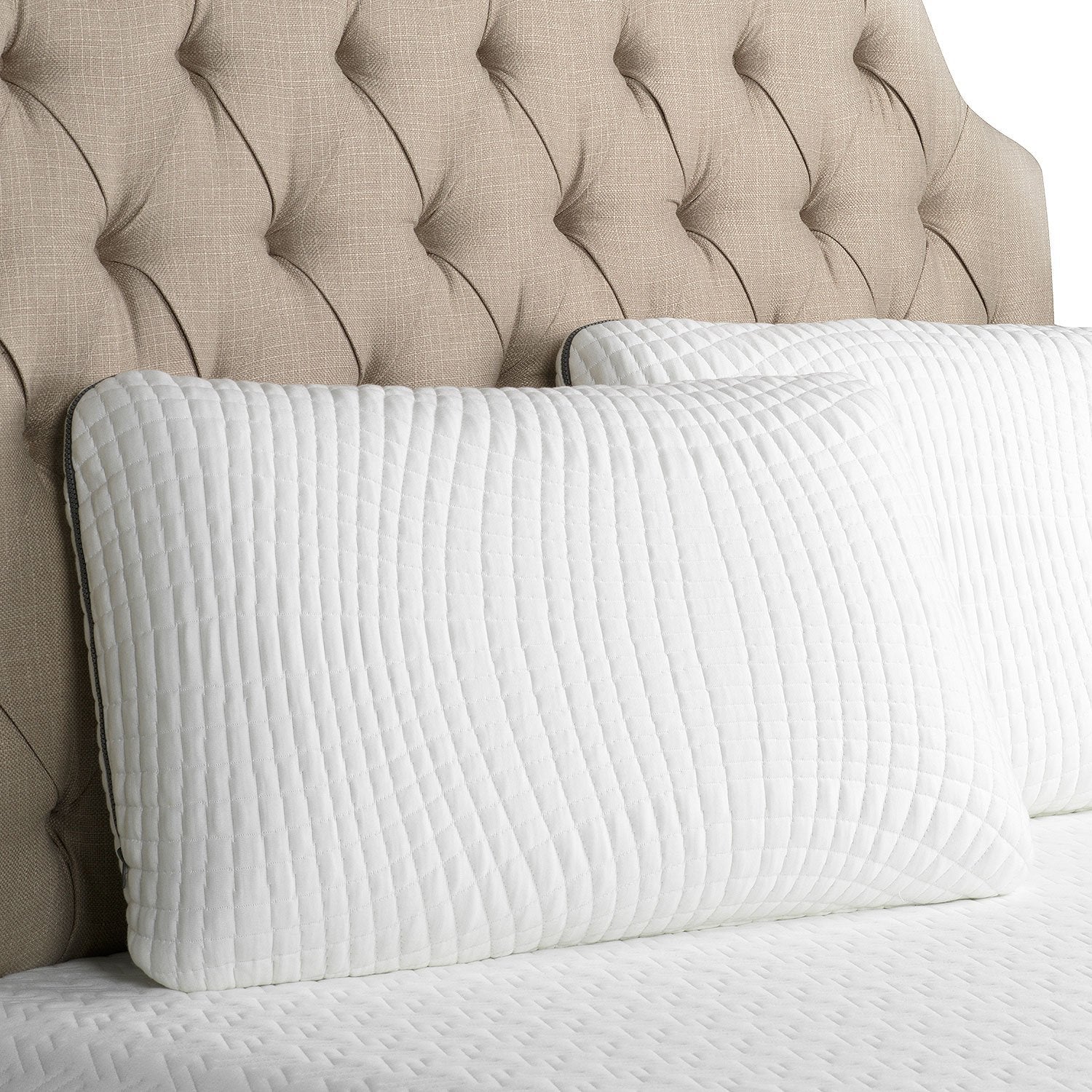 Ventilated Charcoal Bamboo Infused Memory Foam Pillow with Washable Cover - Cooling & Odor Control for Side Sleepers & Hot Sleepers - Perfect for Home, Travel & Office Use