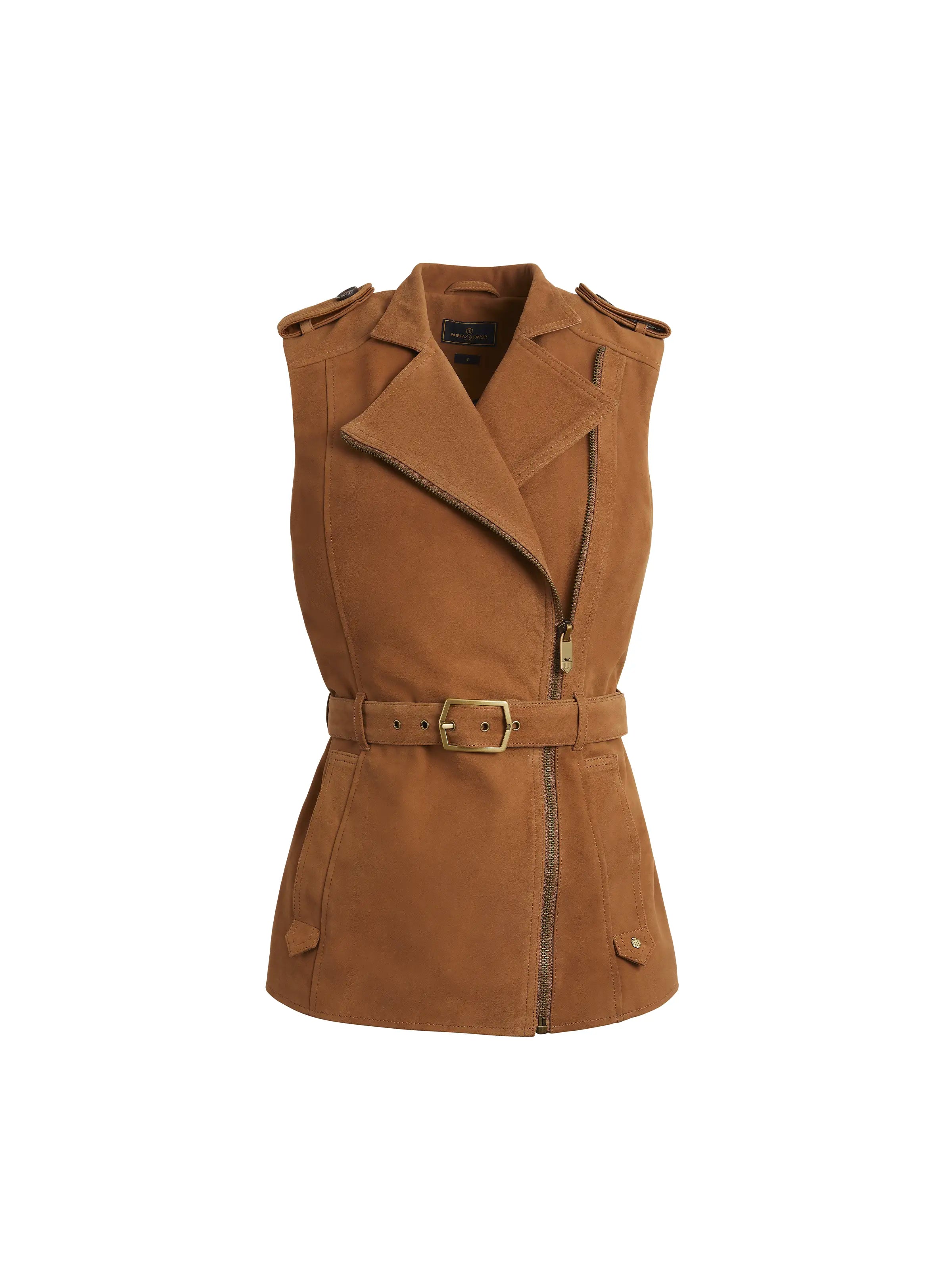 Primrose Gilet in Tan - Women's Lightweight Quilted Vest for Fall & Winter Layering | Perfect for Outdoor Hiking, Travel and Casual Wear