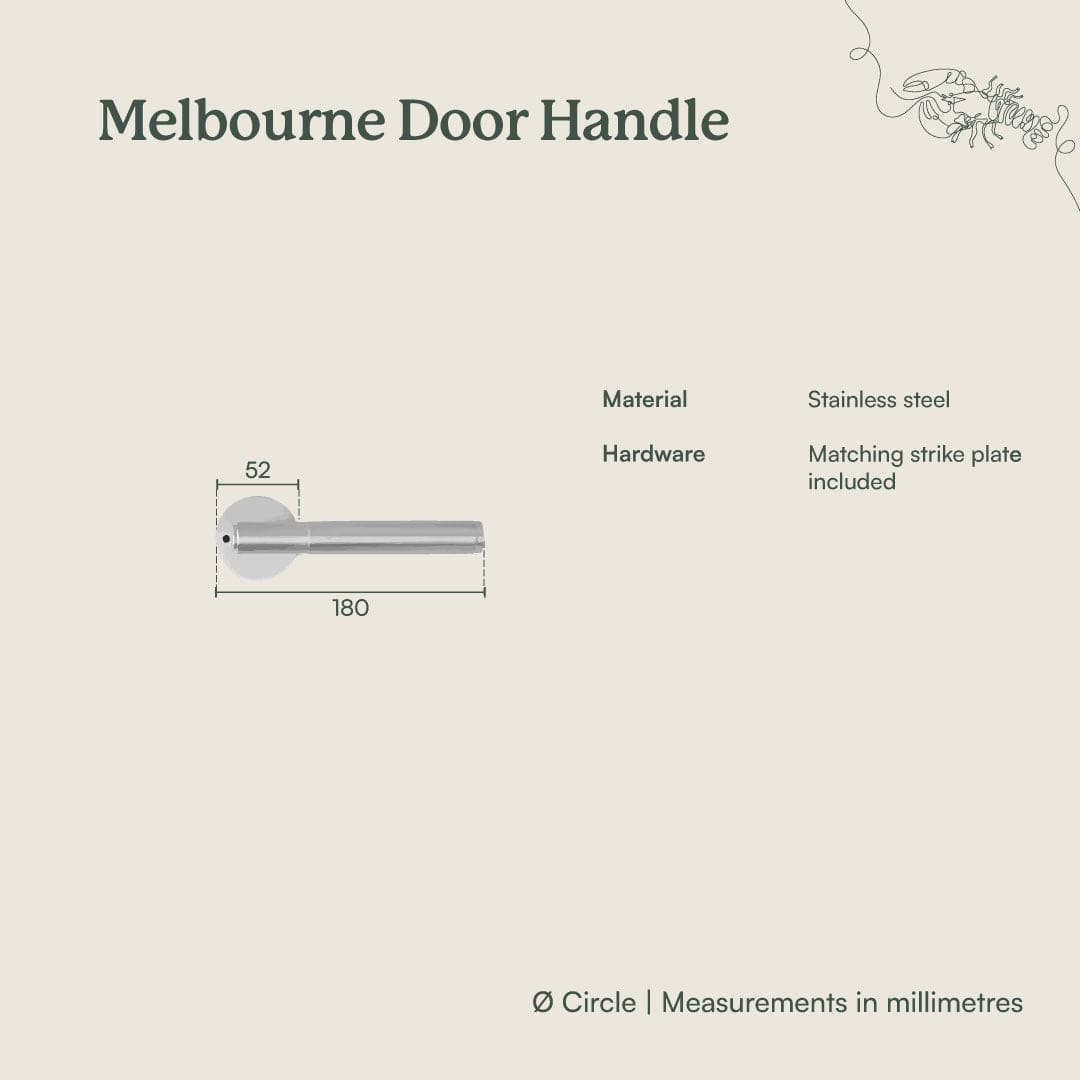 Premium Brushed Brass Door Handle - Elegant & Durable Hardware for Melbourne Homes | Perfect for Interior & Exterior Doors, Cabinets, and Wardrobes