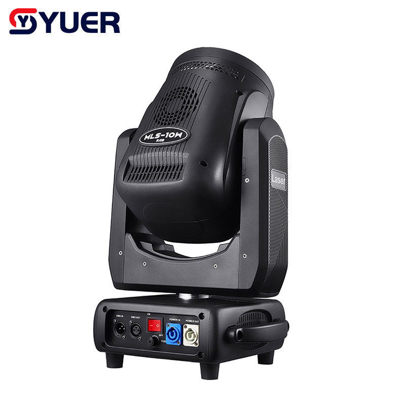 YUER™ 9X20W LED 4IN1 + 30KPPS 5W 10W RGB Laser Moving Head Light - DMX Scanning Pattern Effect Laser Projector for DJ Disco Stage Wedding Party Lighting
