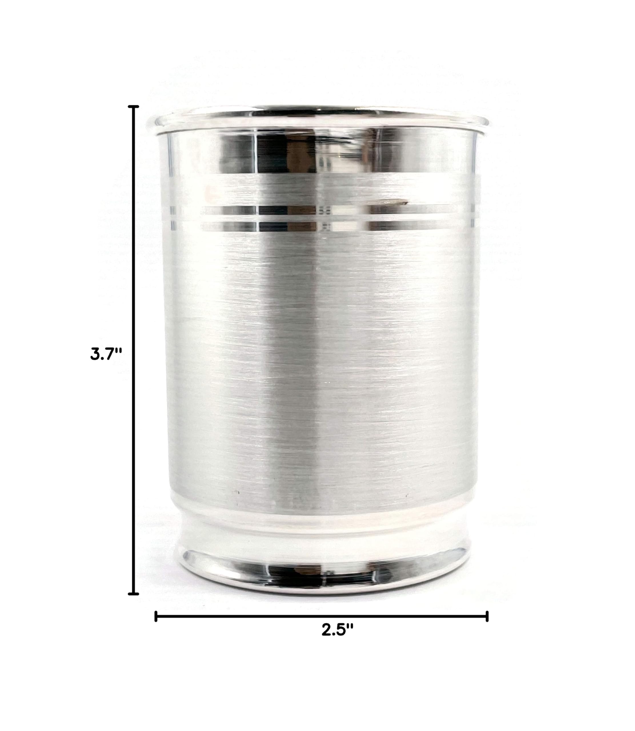 999 Pure Silver Hallmarked Glass - Style#03 (3.75 Inch, 80g) | Elegant Drinkware for Whiskey, Wine & Cocktails | Perfect Gift for Weddings, Anniversaries & Special Occasions