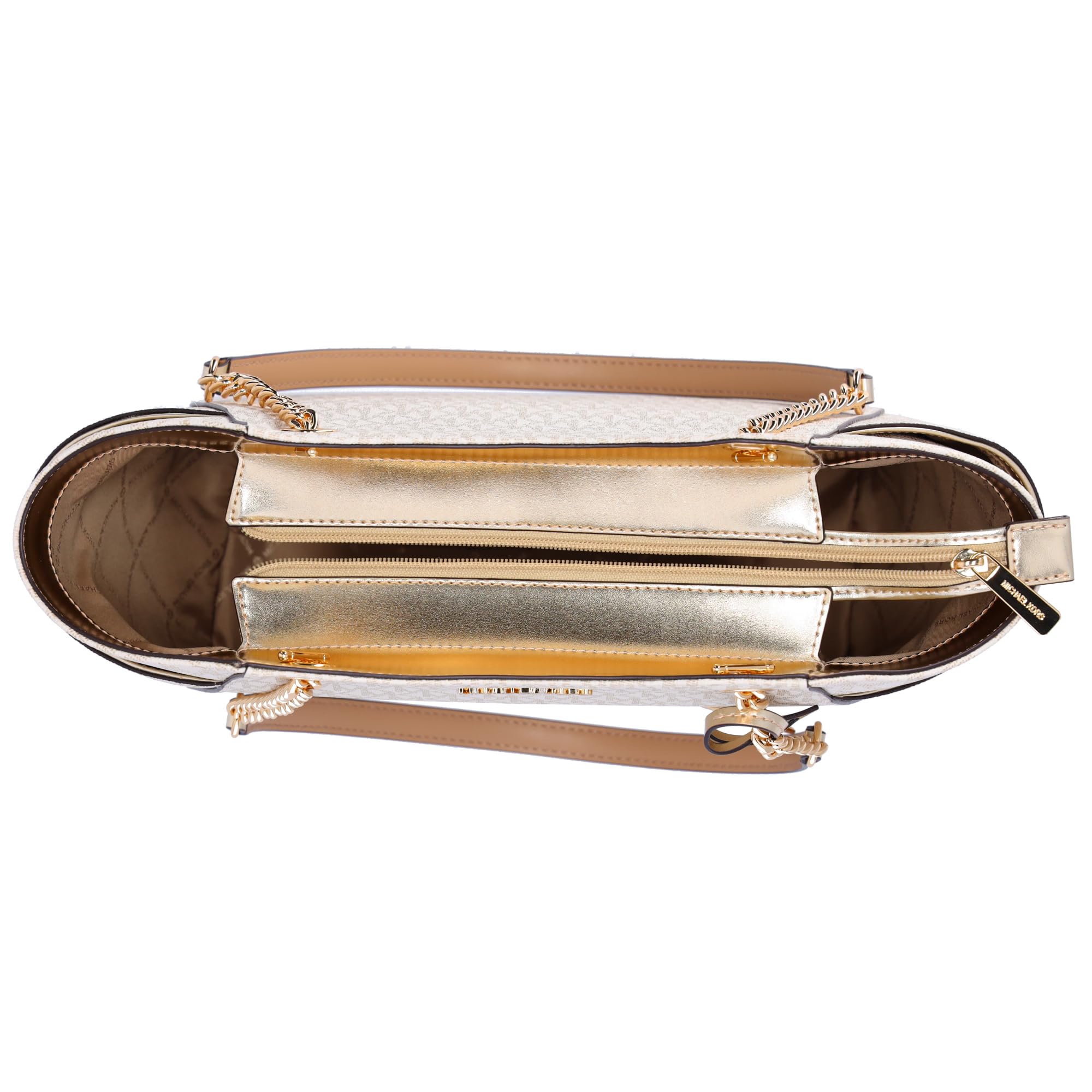 Michael Kors Jet Set Large Signature Logo Shoulder Bag for Women - Genuine Leather Crossbody Purse with Adjustable Strap, Perfect for Work, Travel & Everyday Use