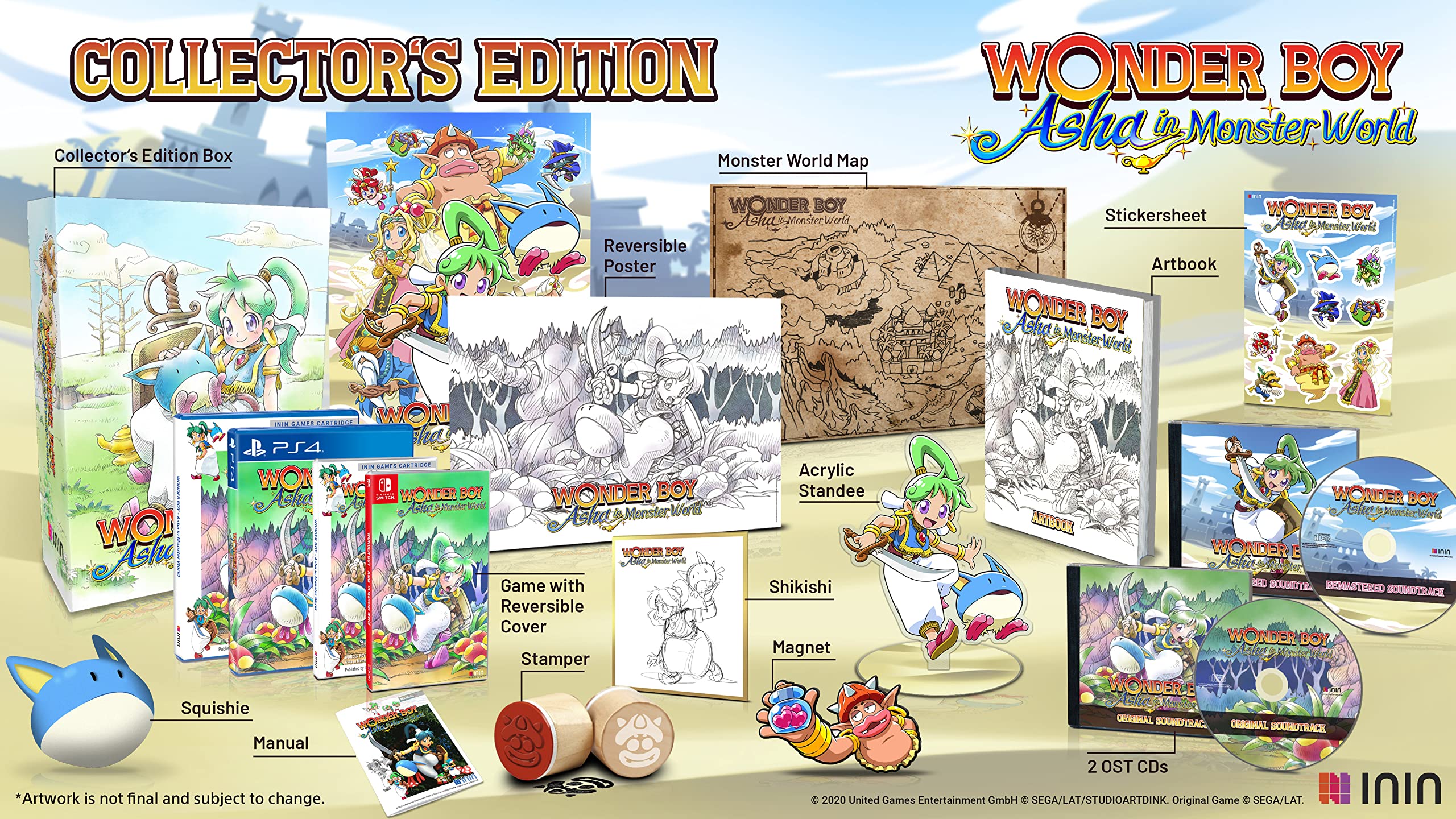 Wonder Boy: Asha in Monster World Collector's Edition for Nintendo Switch - Limited Edition | Retro Platformer Adventure Game for Family & Solo Gaming