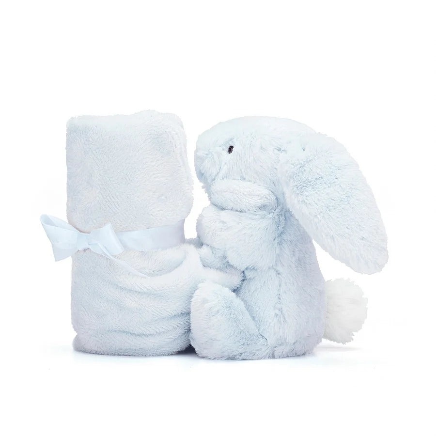 Soft Plush Bashful Blue Bunny Soother - Cute Comfort Toy for Babies & Toddlers - Perfect for Nursery, Bedtime, and Travel