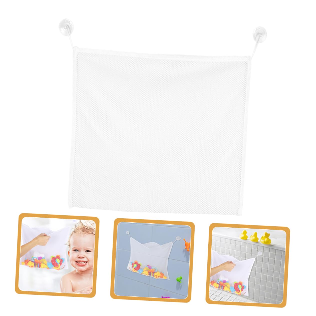 NAMOARLY Toddler Bath Toys & Hanging Mesh Organizer - Waterproof Bathroom Toy Storage Bag for Baby Bath Time Fun | Perfect for Bathtub, Pool & Beach Play