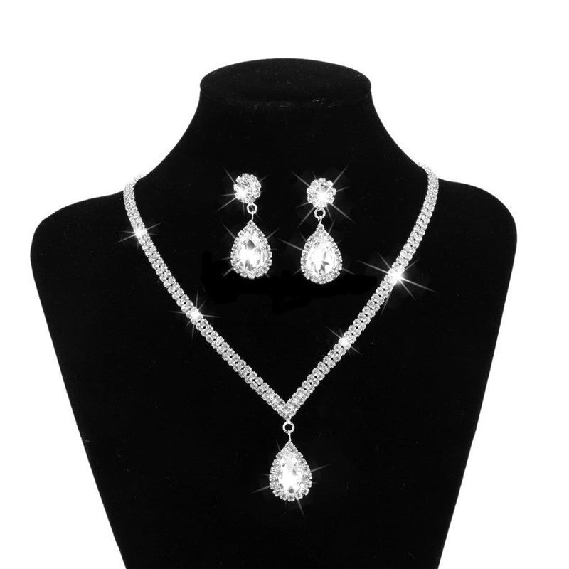 Elegant Bridal Jewelry Set for Wedding - Necklace, Earrings & Bracelet - Perfect for Brides, Bridesmaids & Formal Occasions
