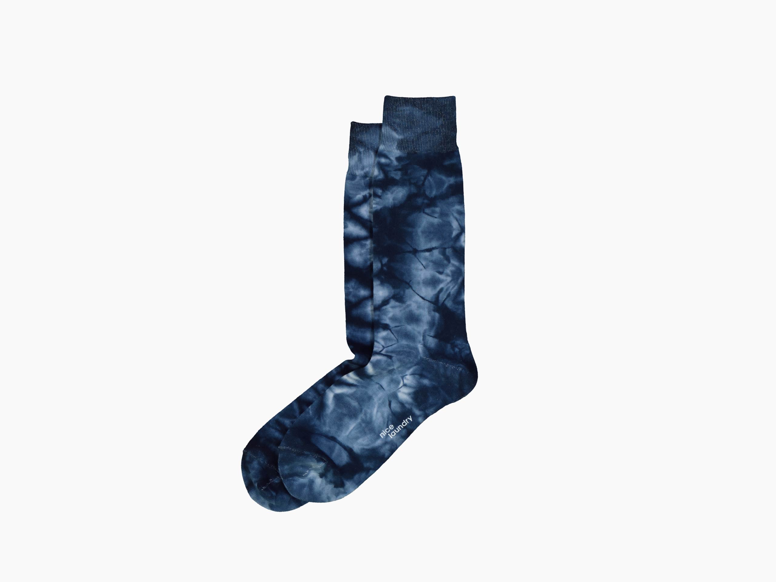 Tie Dye Navy Blue T-Shirt for Men & Women | Soft Cotton Casual Tee for Summer, Beach, Festivals & Everyday Wear