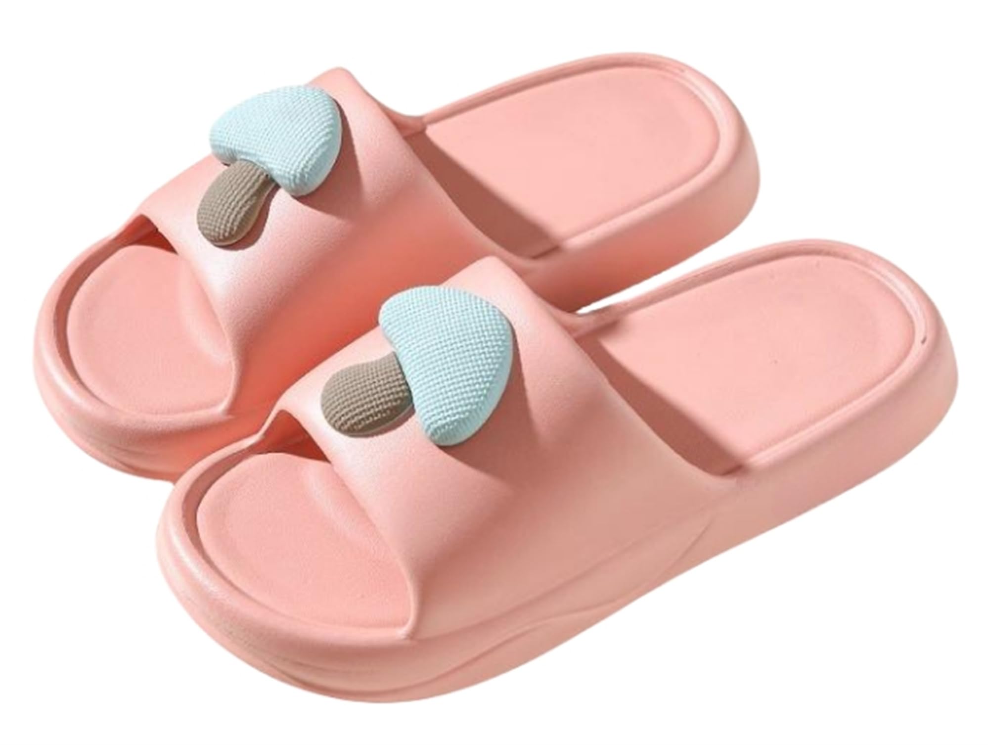 Women's Cute Mushroom Shower Slippers - Soft Bathroom Slippers for Home, Comfortable Non-Slip Beach Sandals - Perfect for Bath, Spa, Poolside & Indoor Relaxation