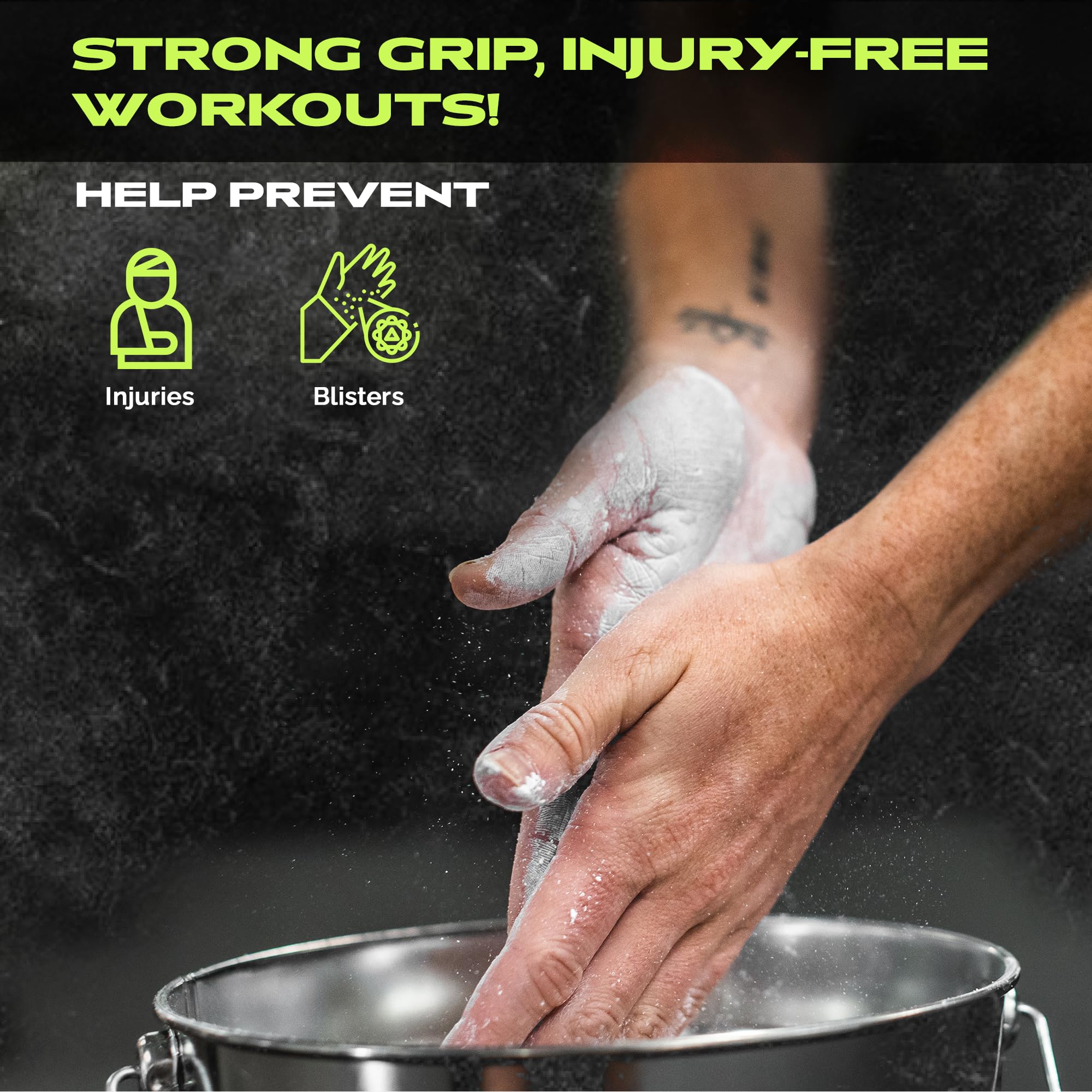 Gym Chalk | Premium Magnesium Carbonate Athletic Chalk for Superior Grip - Ideal for Weightlifting, Gymnastics, Rock Climbing & CrossFit Workouts