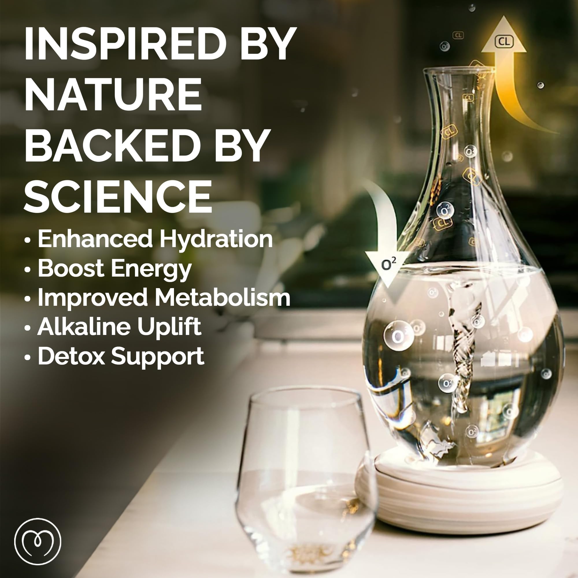 Mayu Swirl Water Pitcher with 3 Premium Glass Bottles - BPA Free Water Filter Pitcher & Glass Bottle Set for Home, Office, Gym - Perfect for Infused Water, Lemon Water & Healthy Hydration