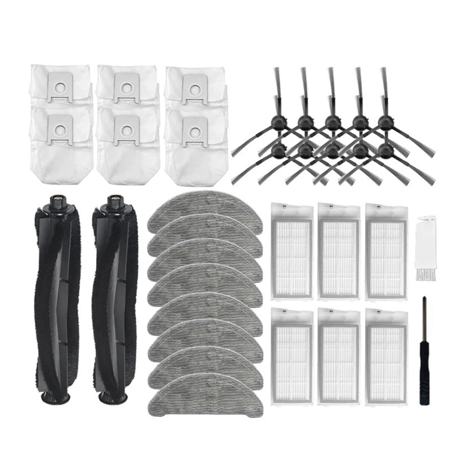 MATTLEY Robot Vacuum Accessories for Xiaomi Roidmi - Dust Bags & Mop Cloths for Home Cleaning