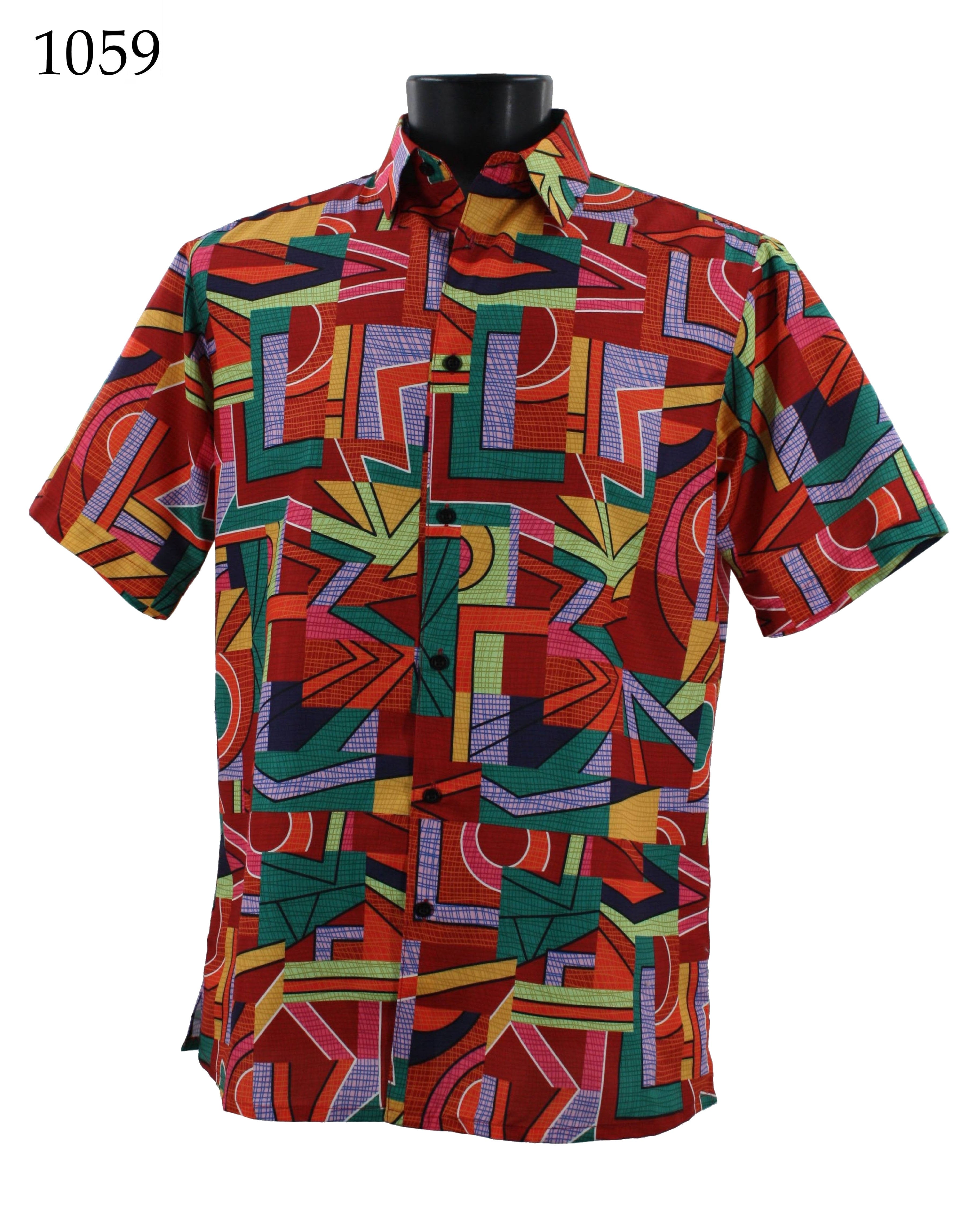 Bassiri Men's Casual Short Sleeve Shirt 1059 - Breathable Cotton Comfort for Summer, Office & Outdoor Activities
