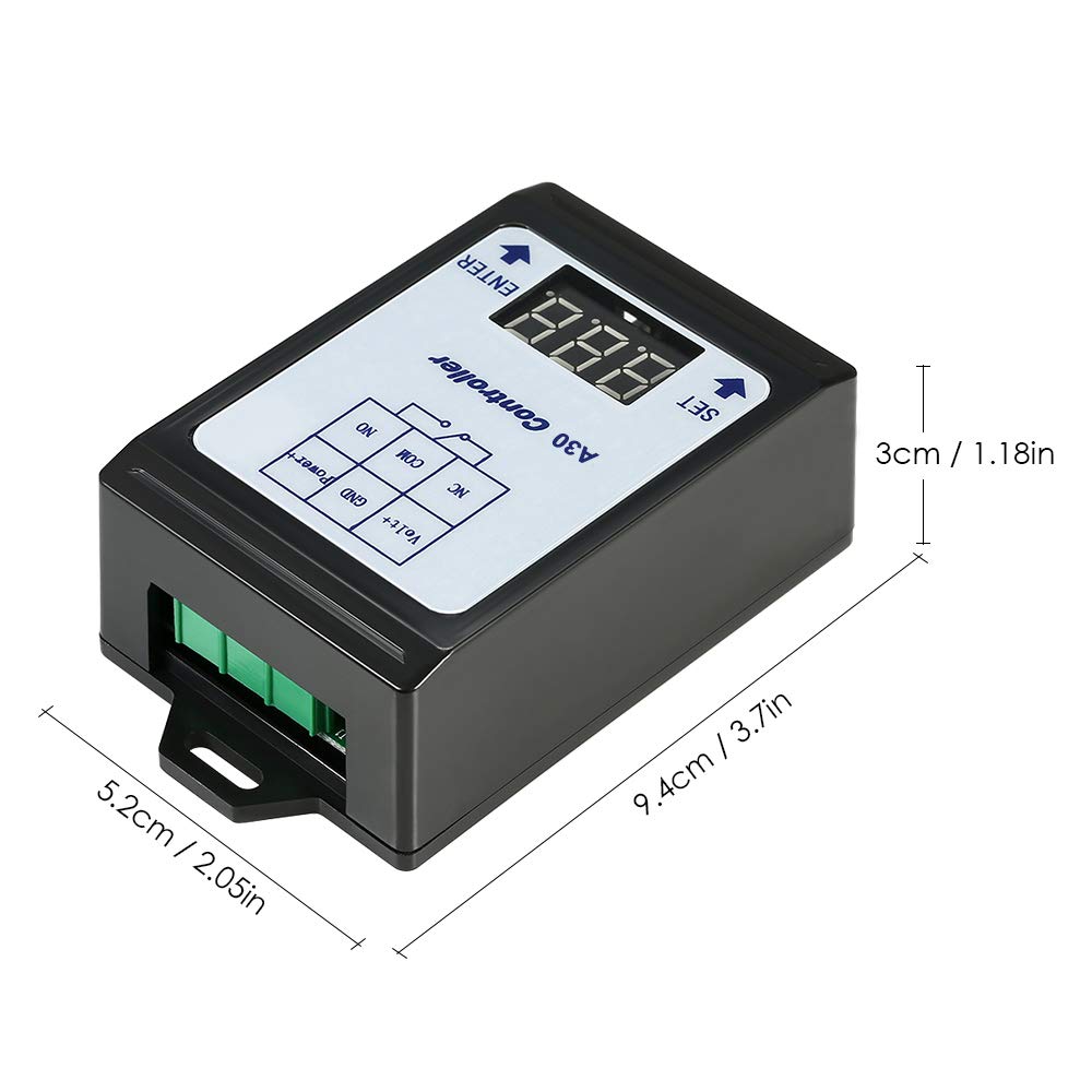 DC 6-80V Voltage Detection Charging Discharge Monitor Relay Switch Controller with Protective Case - Perfect for Solar Power Systems, Electric Vehicles & DIY Electronics Projects