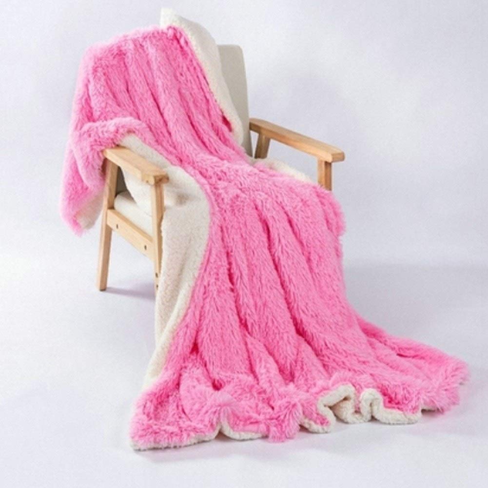 YCSD Ultra Soft Faux Fur Blanket - Reversible Fluffy Plush Throw for Couch, Sofa & Bed - Lightweight Long Hair Shaggy Microfiber Blanket - Cozy Fleece Comforter for Winter Nights - Twin Size (50x60 inches) - Perfect for Movie Nights, Camping & Home Decor