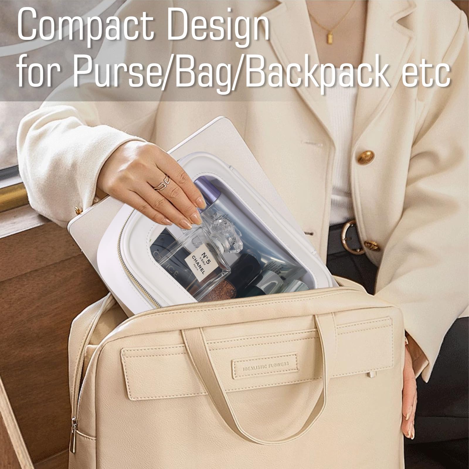 Clear Travel Toiletry Bag Set with Zipper - Cosmetic Organizer for Women | Perfect for Purse & Makeup Storage