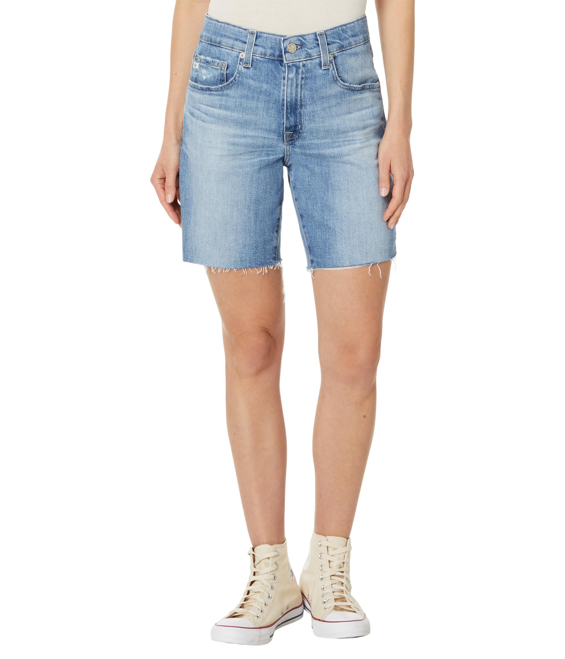AG Women's Ex-Boyfriend High Rise Slouchy Shorts - 22 Years Palma 25 Long | Casual Summer Shorts for Women | Perfect for Beach, Vacation & Everyday Wear