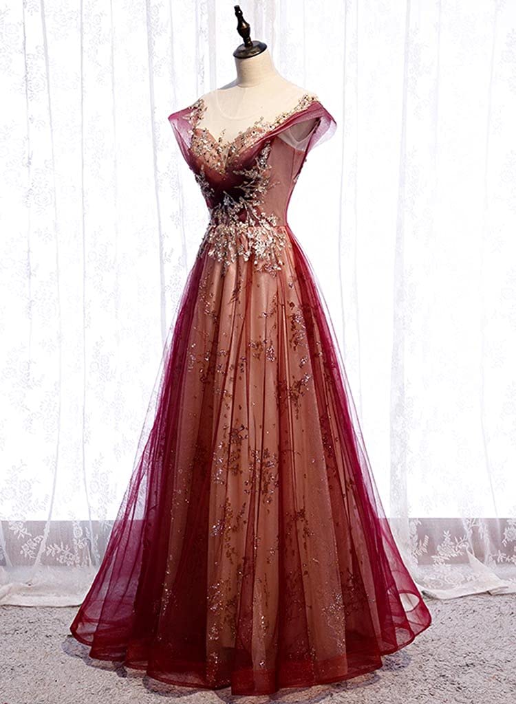 Elegant Women's Glitter Formal Evening Gown - Prom, Celebrity Party, Sweet 16 Ball Dress for Special Occasions | Perfect for Homecoming, Quinceañera & Black Tie Events
