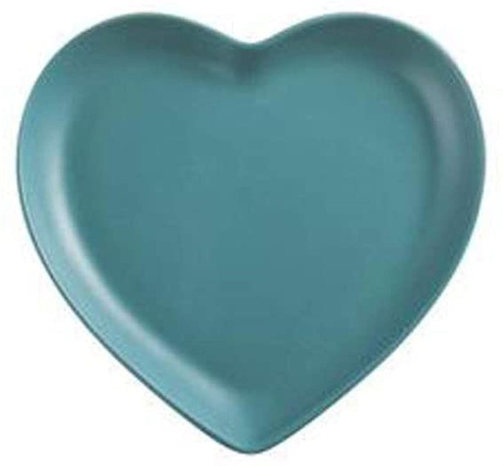YINGJIA Heart-Shaped Couple Plates - Ceramic Appetizer & Dessert Plates for Romantic Dinners, Valentine's Day Gifts, Anniversaries (White, Small) - Perfect for Serving Fruits, Snacks, Chocolates at Date Nights & Special Occasions