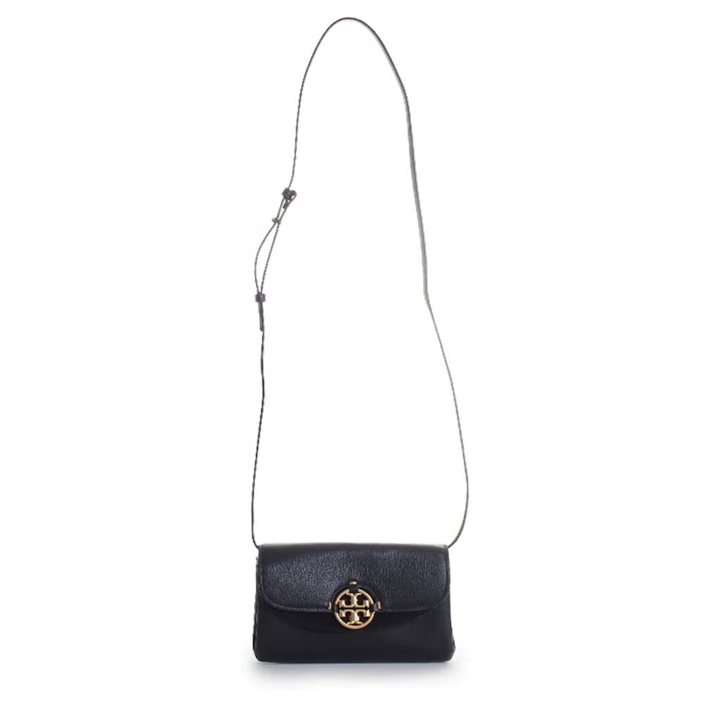 Tory Burch Women's Miller Leather Crossbody Shoulder Handbag - Small Brown Genuine Leather Purse for Everyday Use, Work & Travel