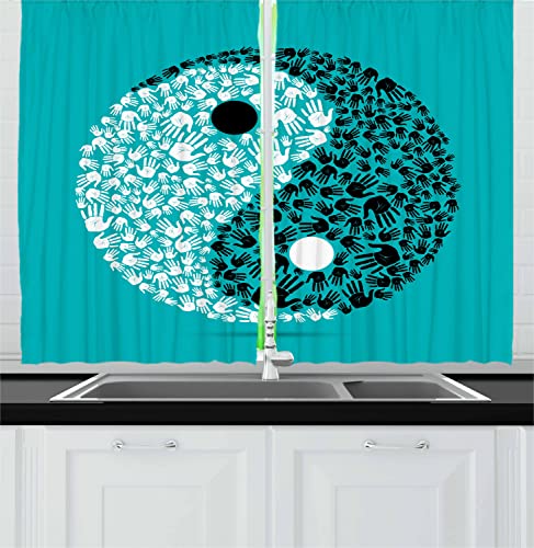 Turquoise Black and White