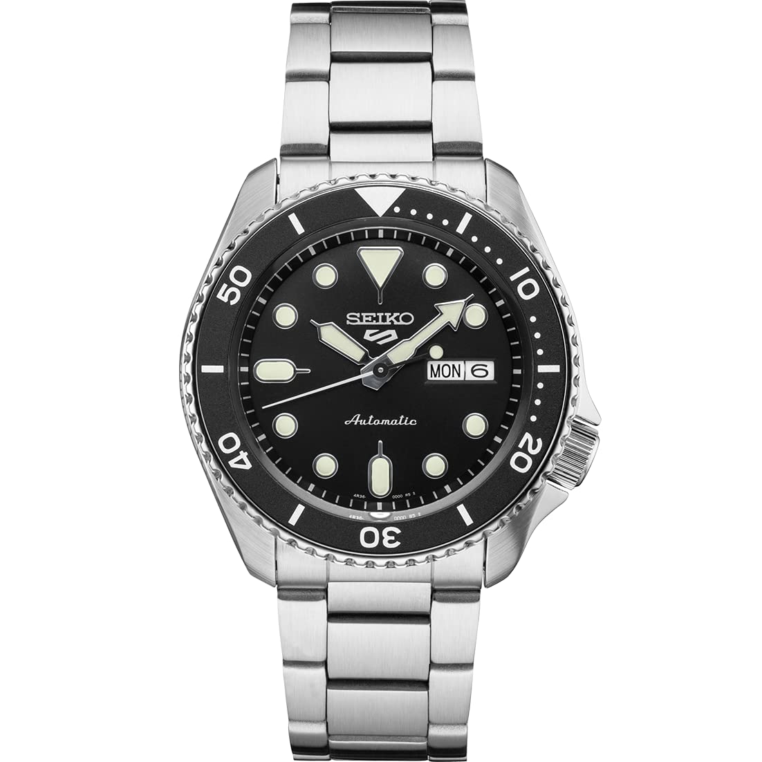 Seiko 5 Sports Automatic Men's Watch with Day/Date Calendar, LumiBrite Hands & Markers, Rotating Bezel - 100m Water Resistant - Perfect for Diving, Swimming & Everyday Wear