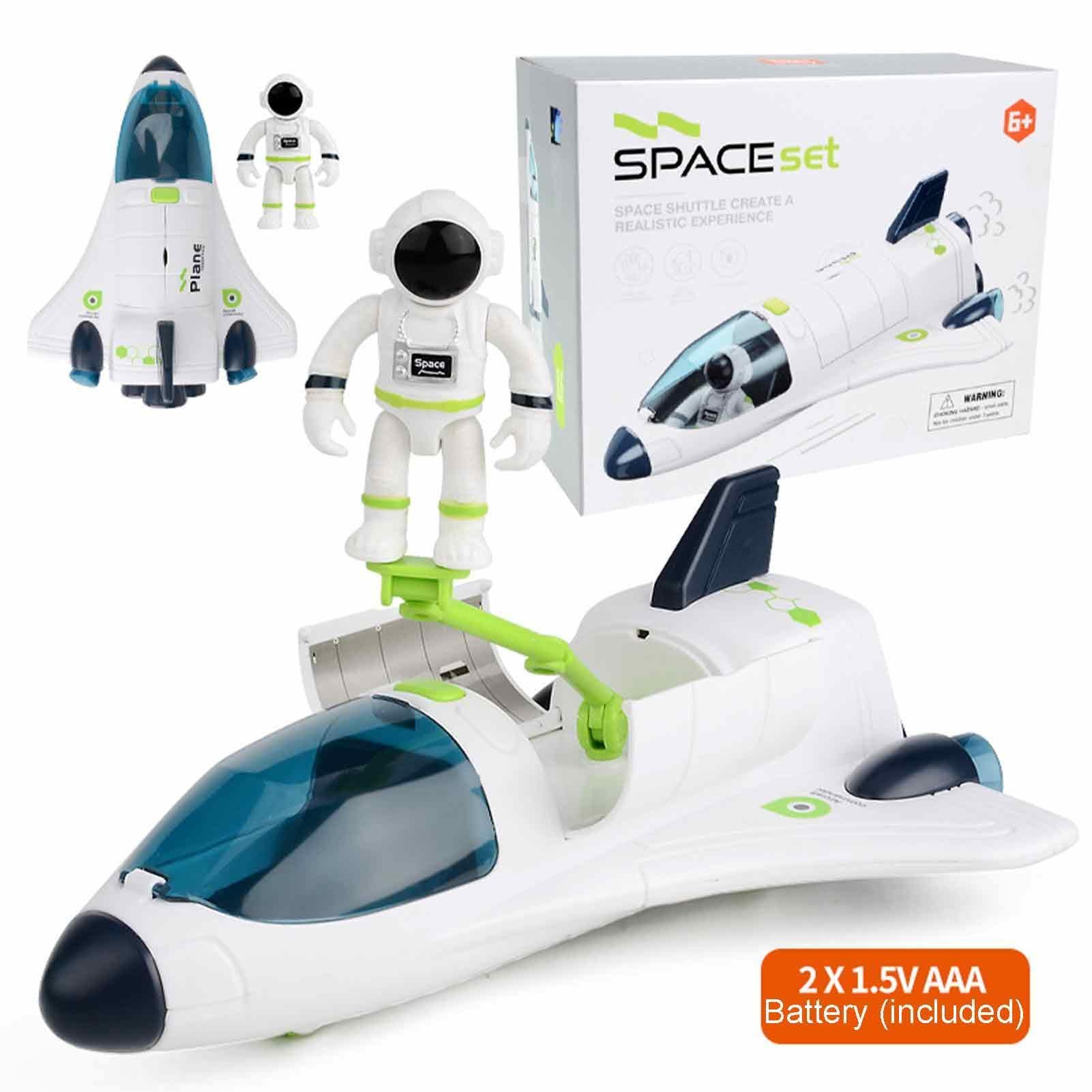 Space Rocket Shuttle Astronaut Toys for Kids Ages 3-8 - Light & Sound Spaceship, Rover Adventure Playset - STEM Learning & Imaginative Play for Boys & Girls