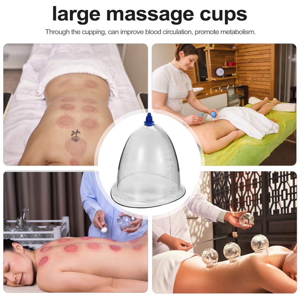 EXCEART 2-Piece Negative Pressure Vacuum Cupping Therapy Set - Chinese Cupping Massage Cups for Back, Neck & Body Acupoint Relief - Muscle & Joint Pain Relief, Detox & Relaxation - Perfect for Home Spa & Physical Therapy