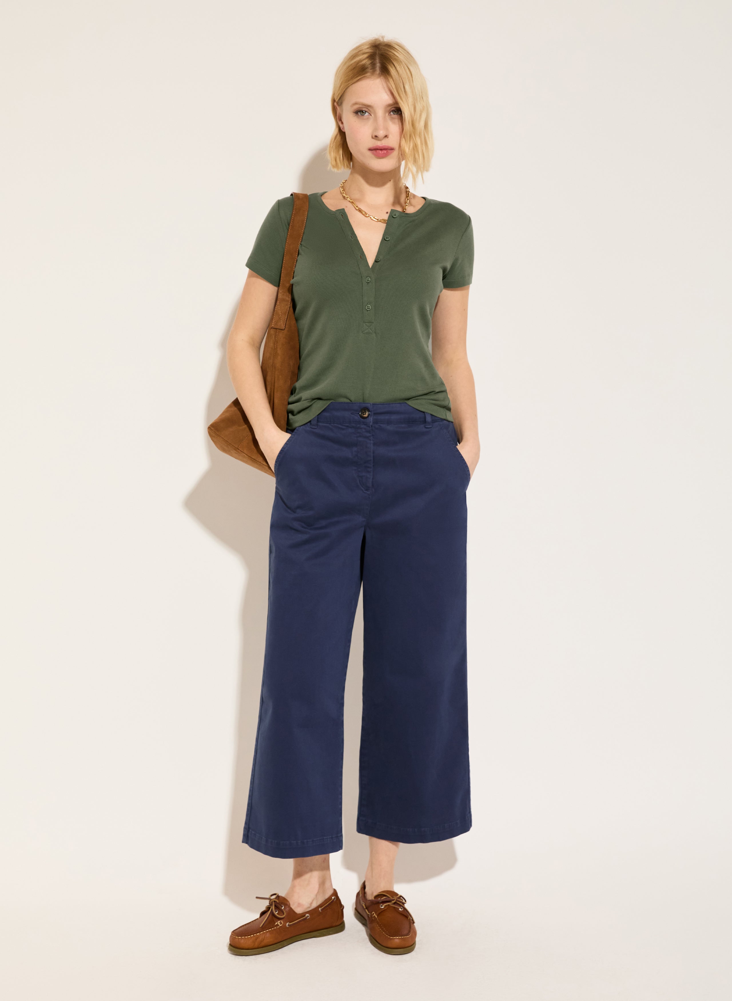 Kikki Cap Sleeve Henley Top for Women - Soft Cotton Casual Shirt with Button Detail - Perfect for Everyday Wear, Work & Weekend Outfits