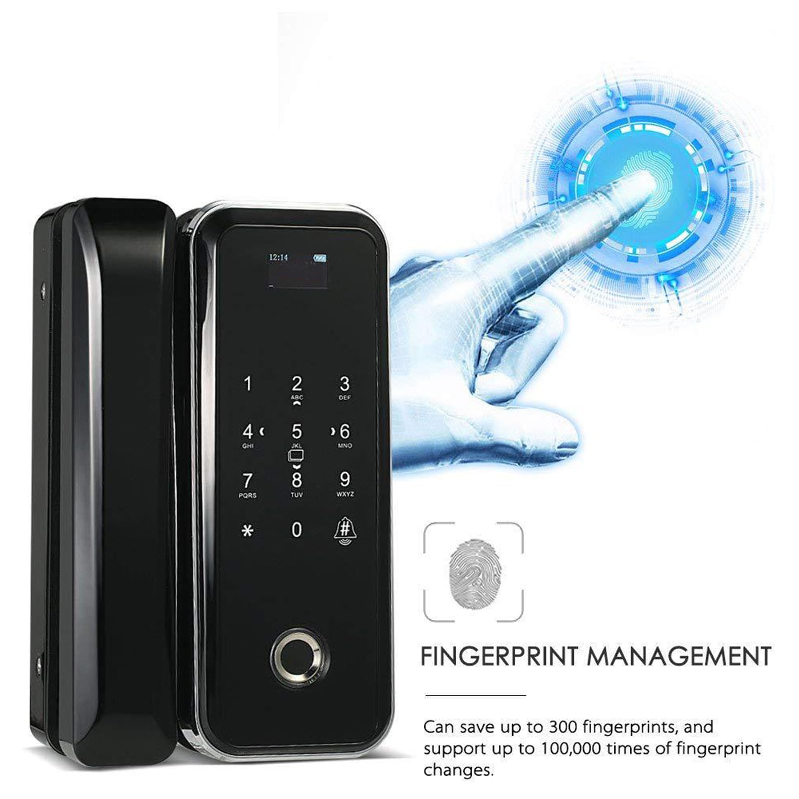 Smart Keyless Entry Door Lock with Fingerprint & Keypad - Digital Smart Lock for Home, Office & Airbnb - Secure & Convenient Access Control for Front Door, Apartment & Business