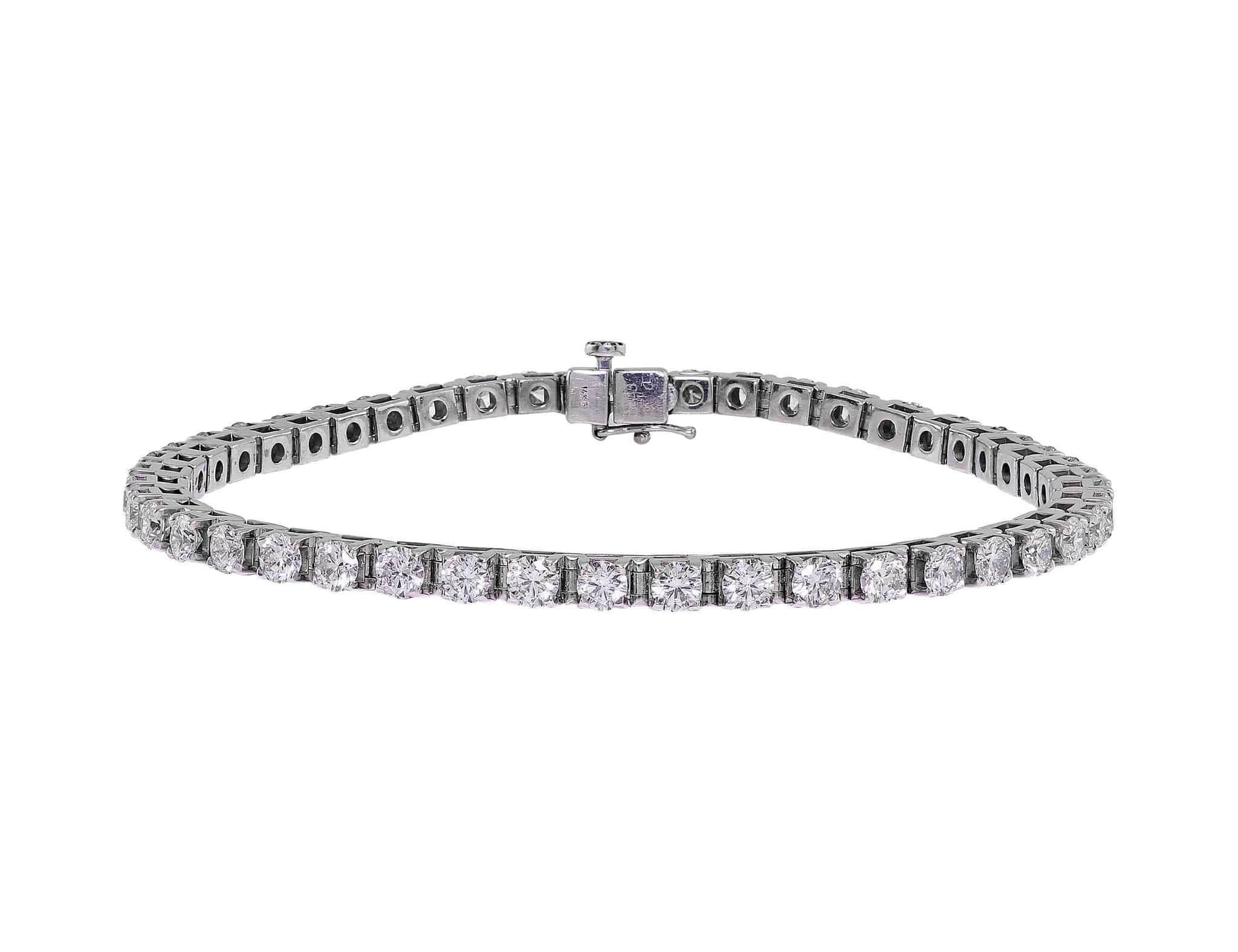14K White Gold 4 Carat Diamond Tennis Bracelet for Women - Elegant Jewelry Gift for Anniversary, Wedding & Special Occasions